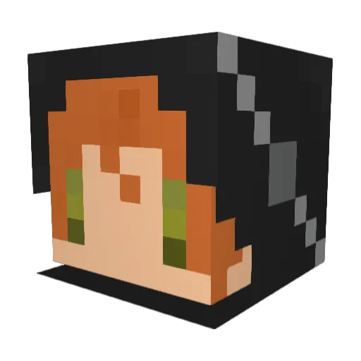 houki0117 Minecraft avatar head, 3D render