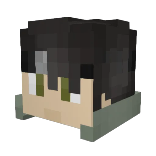 houlaideni Minecraft avatar head, 3D render
