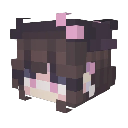 hourcrucs Minecraft avatar head, 3D render