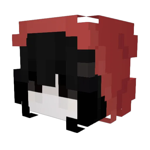 hourglassss Minecraft avatar head, 3D render