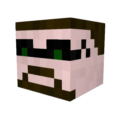 housebricks Minecraft avatar head, 3D render