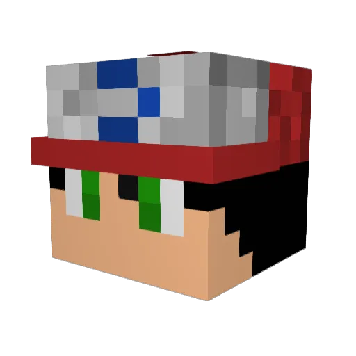 houseofbricks Minecraft avatar head, 3D render