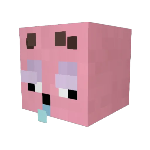 hovexed Minecraft avatar head, 3D render