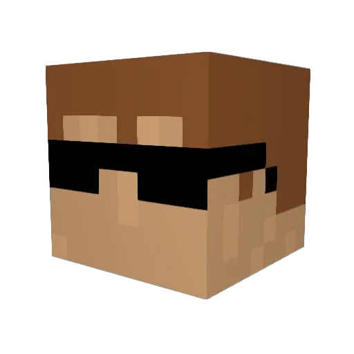 hownl Minecraft avatar head, 3D render