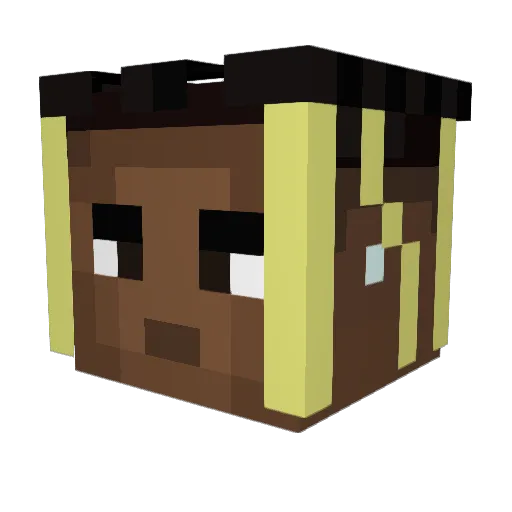 howron Minecraft avatar head, 3D render