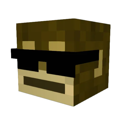 howsway Minecraft avatar head, 3D render