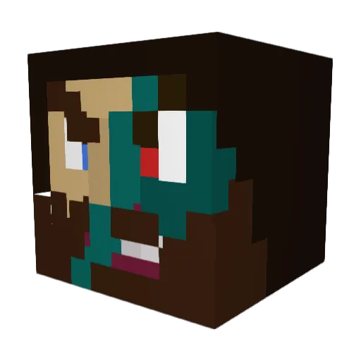 howtoplayjunior Minecraft avatar head, 3D render