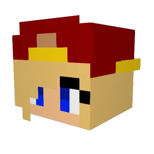 hpf_br Minecraft avatar head, 3D render