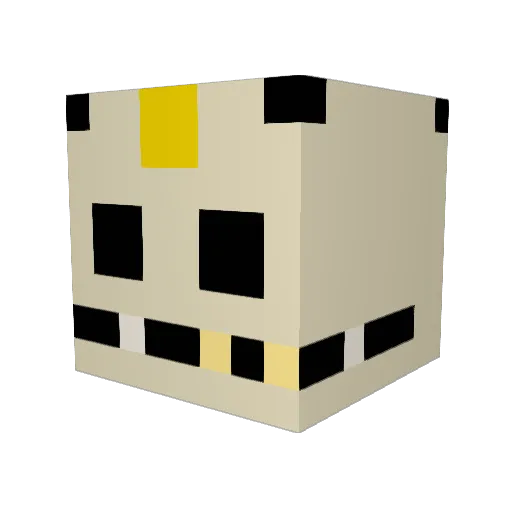 hpudz Minecraft avatar head, 3D render