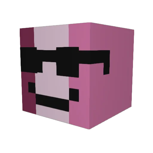 hpx Minecraft avatar head, 3D render