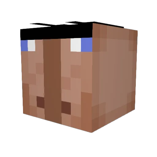 hqexsousbbl Minecraft avatar head, 3D render