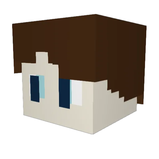 hqmqh Minecraft avatar head, 3D render