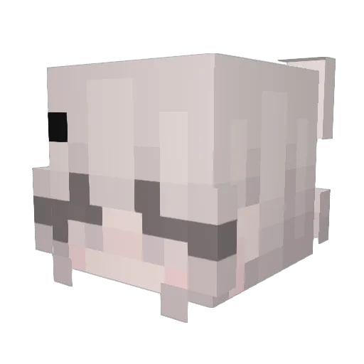 hqpee Minecraft avatar head, 3D render