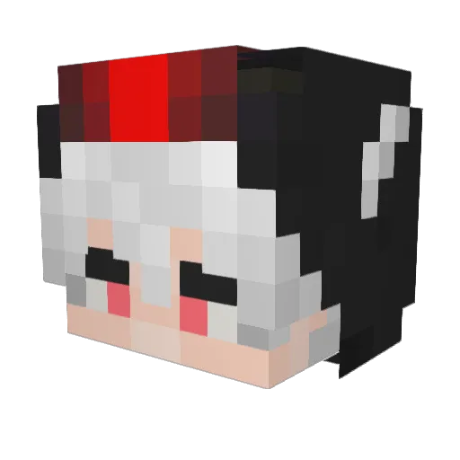 hqqq Minecraft avatar head, 3D render