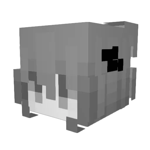 hqrururu Minecraft avatar head, 3D render