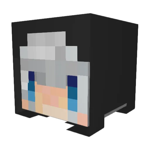 hqtikou Minecraft avatar head, 3D render