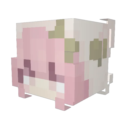 hqzey Minecraft avatar head, 3D render