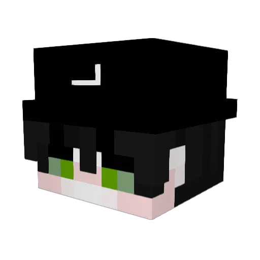 hr1zxL Minecraft avatar head, 3D render