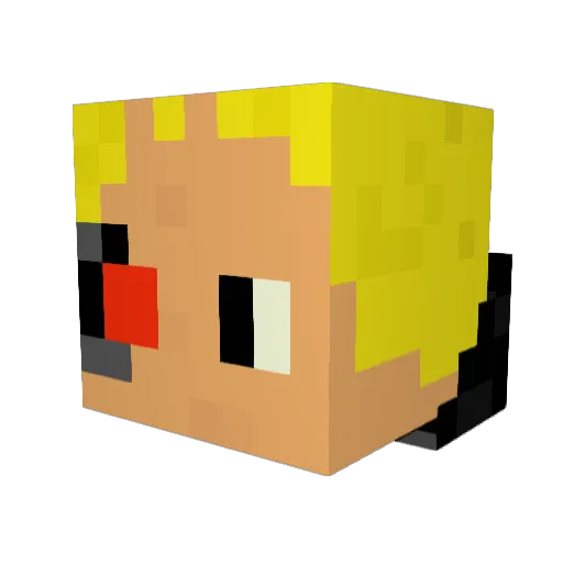 hr2001 Minecraft avatar head, 3D render