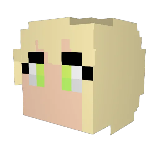 hr20123 Minecraft avatar head, 3D render