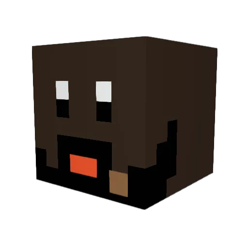 hrakokd Minecraft avatar head, 3D render