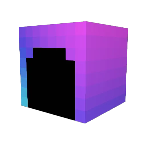 hral Minecraft avatar head, 3D render
