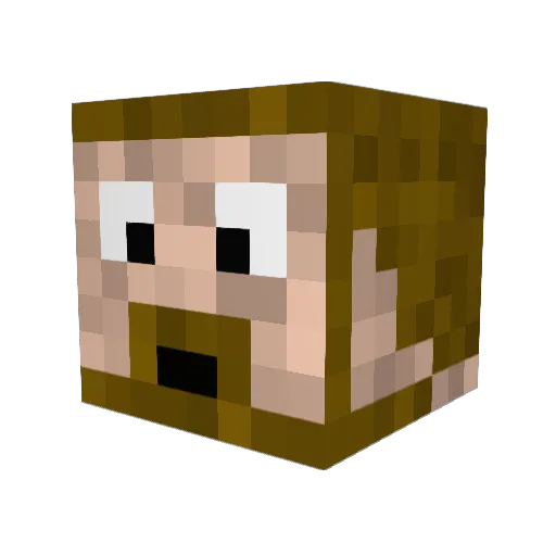 hraw30 Minecraft avatar head, 3D render