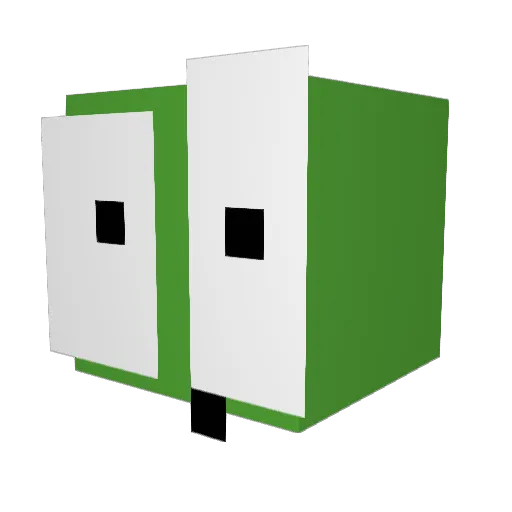 hrenoman Minecraft avatar head, 3D render