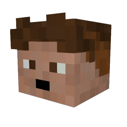 hrhjort Minecraft avatar head, 3D render