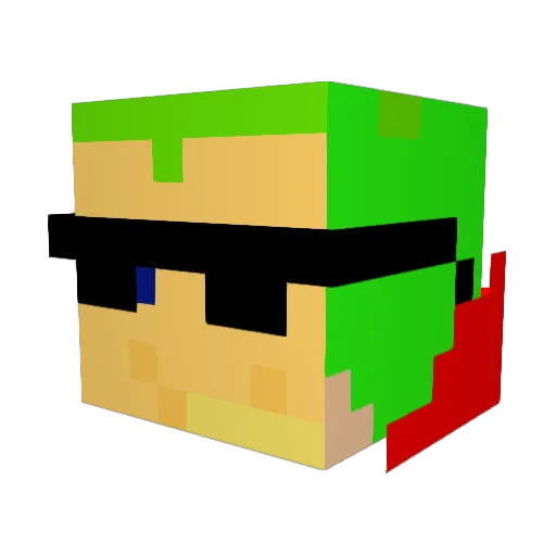 hrhthg Minecraft avatar head, 3D render