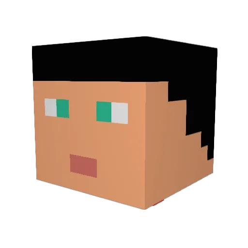hrorion Minecraft avatar head, 3D render