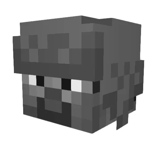 hrow Minecraft avatar head, 3D render