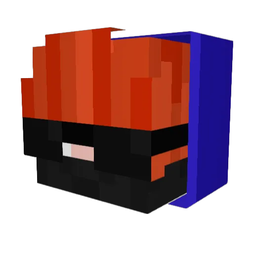 hrqx Minecraft avatar head, 3D render