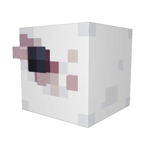 hrqzx Minecraft avatar head, 3D render