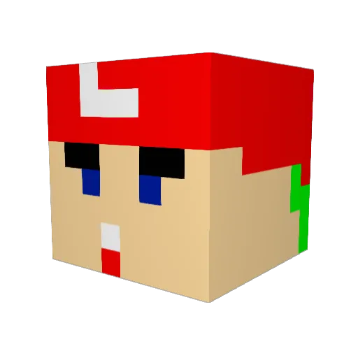 hrsmtc Minecraft avatar head, 3D render