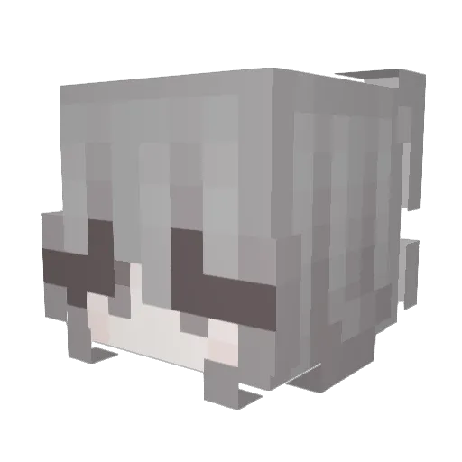 hrtlust Minecraft avatar head, 3D render