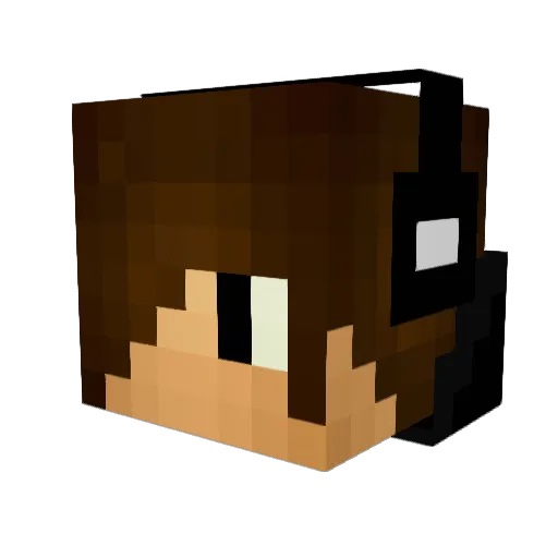 hrtthunder Minecraft avatar head, 3D render