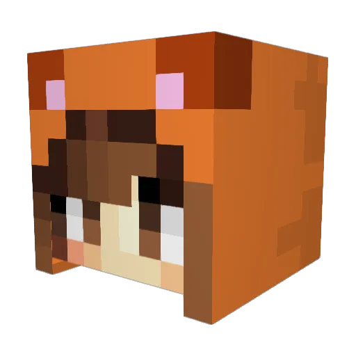 hrustica Minecraft avatar head, 3D render
