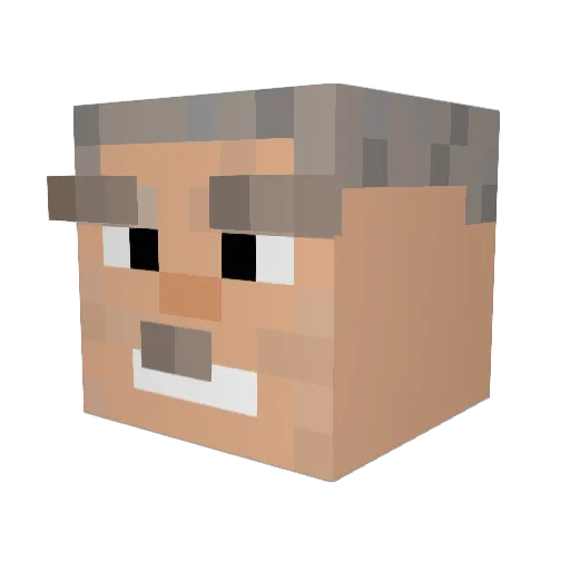 hryc_ Minecraft avatar head, 3D render