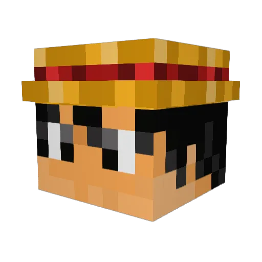 hryday Minecraft avatar head, 3D render