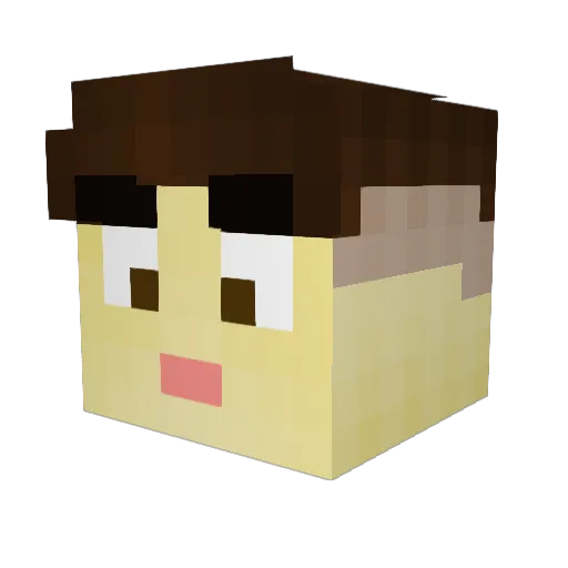 hryv Minecraft avatar head, 3D render