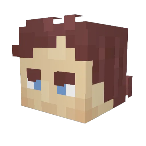 hs_jiou Minecraft avatar head, 3D render