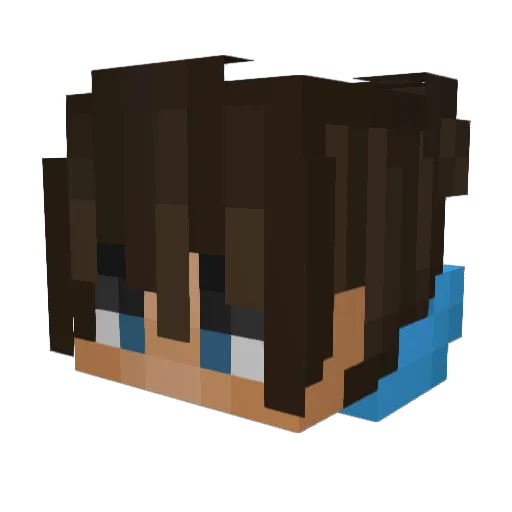 hshekrko Minecraft avatar head, 3D render