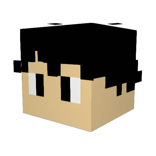 hsifrevliS Minecraft avatar head, 3D render