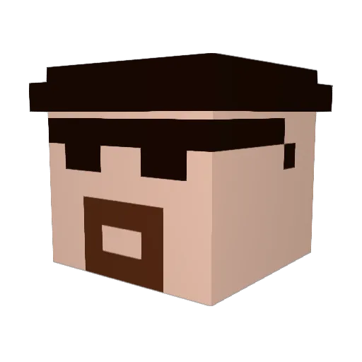 hsraa Minecraft avatar head, 3D render