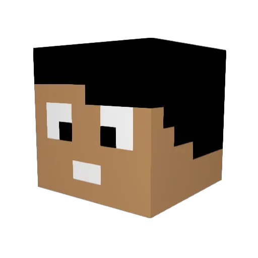 hsrpz Minecraft avatar head, 3D render