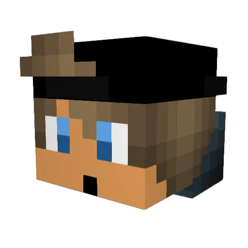 hsrvfth Minecraft avatar head, 3D render