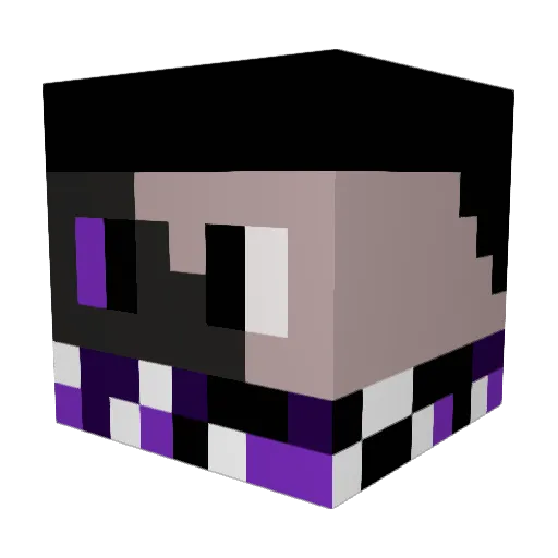 hssdo Minecraft avatar head, 3D render