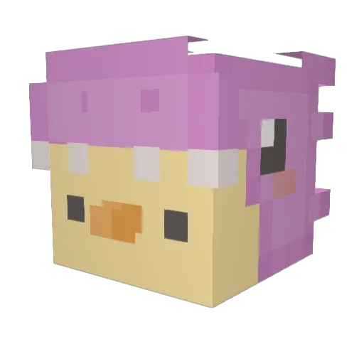hst0218 Minecraft avatar head, 3D render