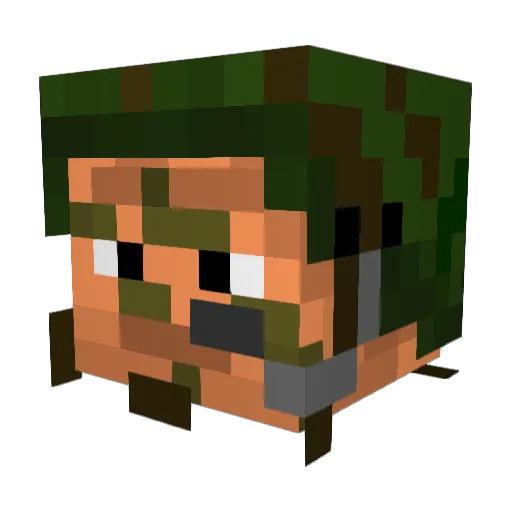 hstle Minecraft avatar head, 3D render